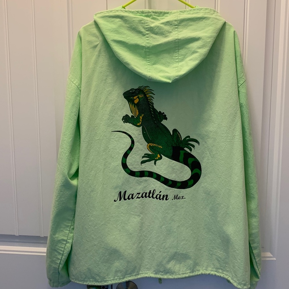 100% cotton long sleeve zip up jacket from Mexico. Purchased in Mazatlan Mexico.